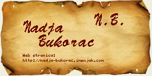 Nadja Bukorac vizit kartica
